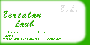 bertalan laub business card